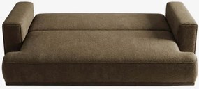 Sofa z Funkcją Spania CAMELIA Brązowa Boucle Nowoczesna