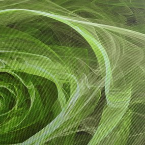 Obraz - Abstrakcyjny zielony róż (z zegarem) (90x30 cm)