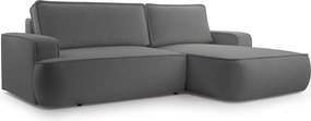 Masseno Narożnik SOLO z funkcją spania i pojemnikiem na pościel Narozniki L, Rozkładana sofa - Szary, GERRA 70