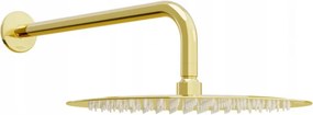 Mexen Slim deszczownica 30 cm z ramieniem prysznicowym, złota - 79230211-50