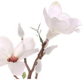 Sztuczna kwiat Magnolia biała, 30 x 10 x 85 cm