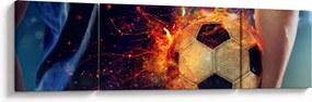Obraz - Piłka w ogniu (170x50 cm)
