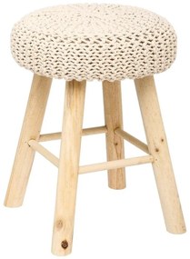 Taboret tapicerowany w stylu retro, 43 x 32 cm