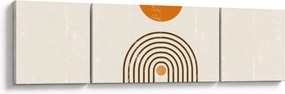 Obraz - Brązowe łuki (170x50 cm)