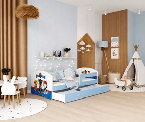 Łóżko dziecięce Dafin II z szufladą 80x140-80x190 MDF barierka stelaż Flex