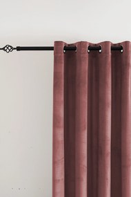 Zasłona zaciemniająca ELVIO VELVET 140x250 cm, staroróżowa Zawieszanie: Metalowe pierścienie