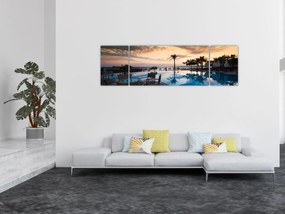 Obraz - Ośrodek wypoczynkowy nad morzem (170x50 cm)