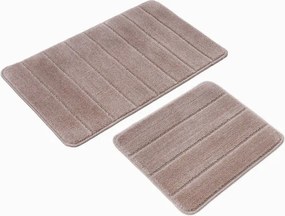 Brązowe dywaniki łazienkowe zestaw 2 szt. 50x80 cm Yeni Cizgli – Foutastic
