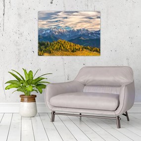 Obraz na szkle - panorama górska (70x50 cm)