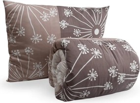 Zestaw całorocznej kołdry 140x200 cm z włókna pustego z poduszką 70x90 cm POLARIA, brązowa