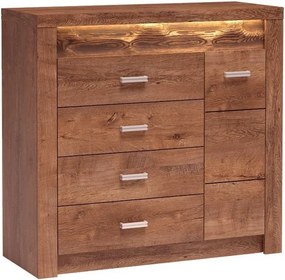 Komoda ZERI 108,5 cm do Salonu Sypialni Brązowy