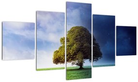Obraz - Dzień i noc (125x70 cm)