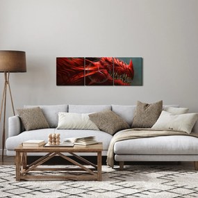 Obraz - Smok (z zegarem) (90x30 cm)