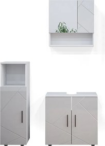 Zestaw mebli łazienkowych biały wysoki połysk 80x41x58.6 irma