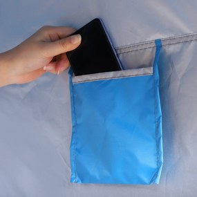 Outsunny Namiot kempingowy 2w1 Prysznic i Toaleta Pop-Up Wewnętrzna kieszeń Niebieski Poliester | Aosom PL