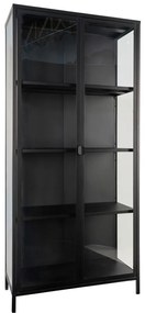 Czarna metalowa witryna 80x175 cm Brisbane – House Nordic