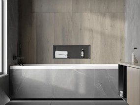Mexen X-Wall-R półka wnękowa z kołnierzem 60 x 20 cm, gun gray szczotkowany - 19E0602010