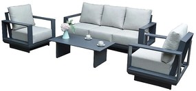 Zestaw aluminiowy dla 5 osób APOLO (antracyt)