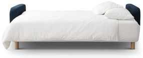 Ciemnoniebieska rozkładana sofa ze schowkiem 231 cm Elen – Micadoni