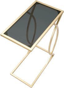 Stolik ze szklanym blatem 25.5x45.5 cm Glam – Mauro Ferretti