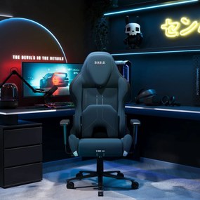 Fotel gamingowy materiałowy Diablo X-One Prime Normal Size, Meta Ocean