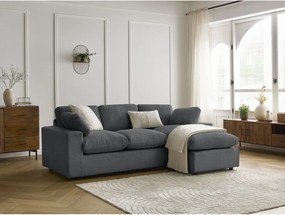 Ciemnoszary sztruksowy narożnik Belair – Bobochic Paris