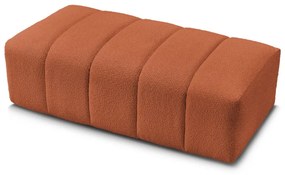 Podnóżek z materiału bouclé w kolorze terakoty Annecy – Bobochic Paris
