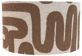 Abażur z tkaniny brązowy z beżowymi paskami 35/35/20 Nowoczesny