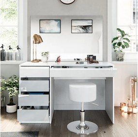 Stół o jamierze biały 120x55x75 sherry