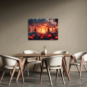 Obraz na szkle - Joga w przyrodzie (70x50 cm)