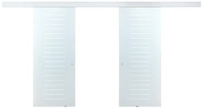 Dwuskrzydłowe drzwi przesuwne – 2 x Wys. 205 × dł. 83 cm – Szkło hartowane - ASTANA