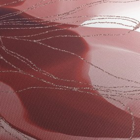 Obraz - Czerwony abstrakcyjny kwiat N⁰1 (170x50 cm)