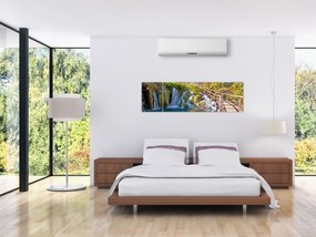 Obraz - Wejście na wodospady (170x50 cm)