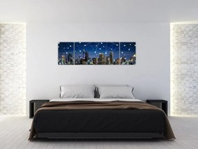 Obraz - Wielkie miasto nocą (170x50 cm)