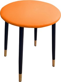 Taboret TRIX stelaż metalowy STOŁEK LOFT : Kolor nogi - Czarno-złota stożek, Kolor tkaniny - EKO-SKÓRA - 20D, Typ tkaniny - Eko-skóra
