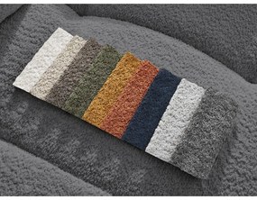 Szary rozkładany/ze schowkiem narożnik z materiału bouclé (prawostronny/z szezlongiem) Roxelane – Bobochic Paris