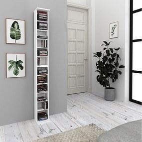 Półka na płyty CD biały 21x20x183.6