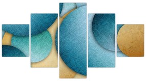 Obraz kręgów abstrakcji (125x70 cm)