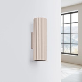 Kinkiet KARBON 20 taupe ryflowany  SOLLUX  LIGHTING