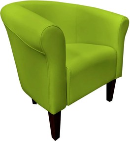 Fotel Milo tkanina Eko-skóra elegancki fotel do salonu i gabinetu : Kolor nogi - Venge, Kolor tkaniny - EKO-SKÓRA - 5D, Wysokość nogi - 20 cm
