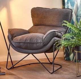 Fotel wypoczynkowy z grubym siedziskiem Volker