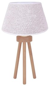 Duolla - Lampa stołowa BOUCLE 1xE27/15W/230V śr. 28 cm biały/drewno