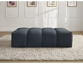 Ciemnoniebieski podnóżek z materiału bouclé Everest – Bobochic Paris