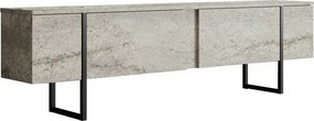 Stolik pod telewizor Luxe Travertine and Black