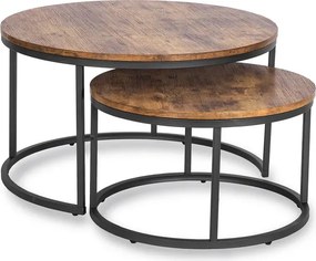 Zestaw Stolików Kawowych FIGO MAX 60 cm/80 cm Dąb Rustykalny