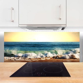 Szkło do Kuchni na Ścianę Bezkresny Ocean I Piasek