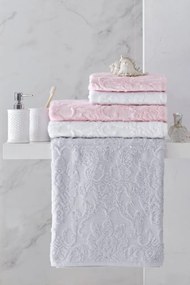 Luksusowy ręcznik kąpielowy DAMASK 75x150cm Biały