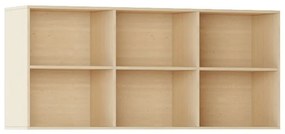 Biblioteka ścienna INTEGRO, 835 x 1750 x 400 mm, 6 półek, buk