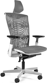 Ergonomiczne krzesło biurowe Reya, biały / elastomer TP8 szary