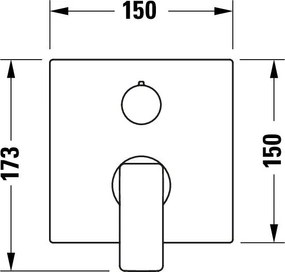 Jednouchwytowa bateria wannowa Duravit Manhattan